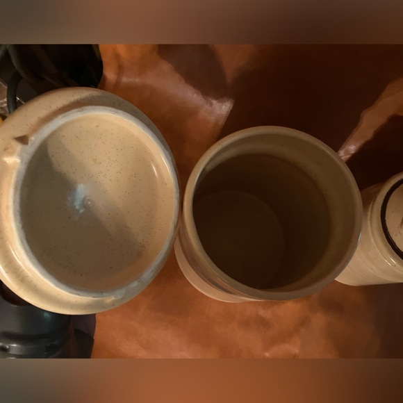 Treasure Craft Yellow Butterfly Ceramic Canister Set MCM 1970's - Picture 6 of 8